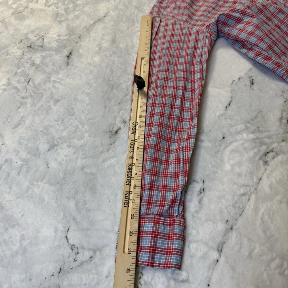 J. Crew Shirt Mens Small Multi Color Plaid Check Slim Fit Tailored‎ Button Down